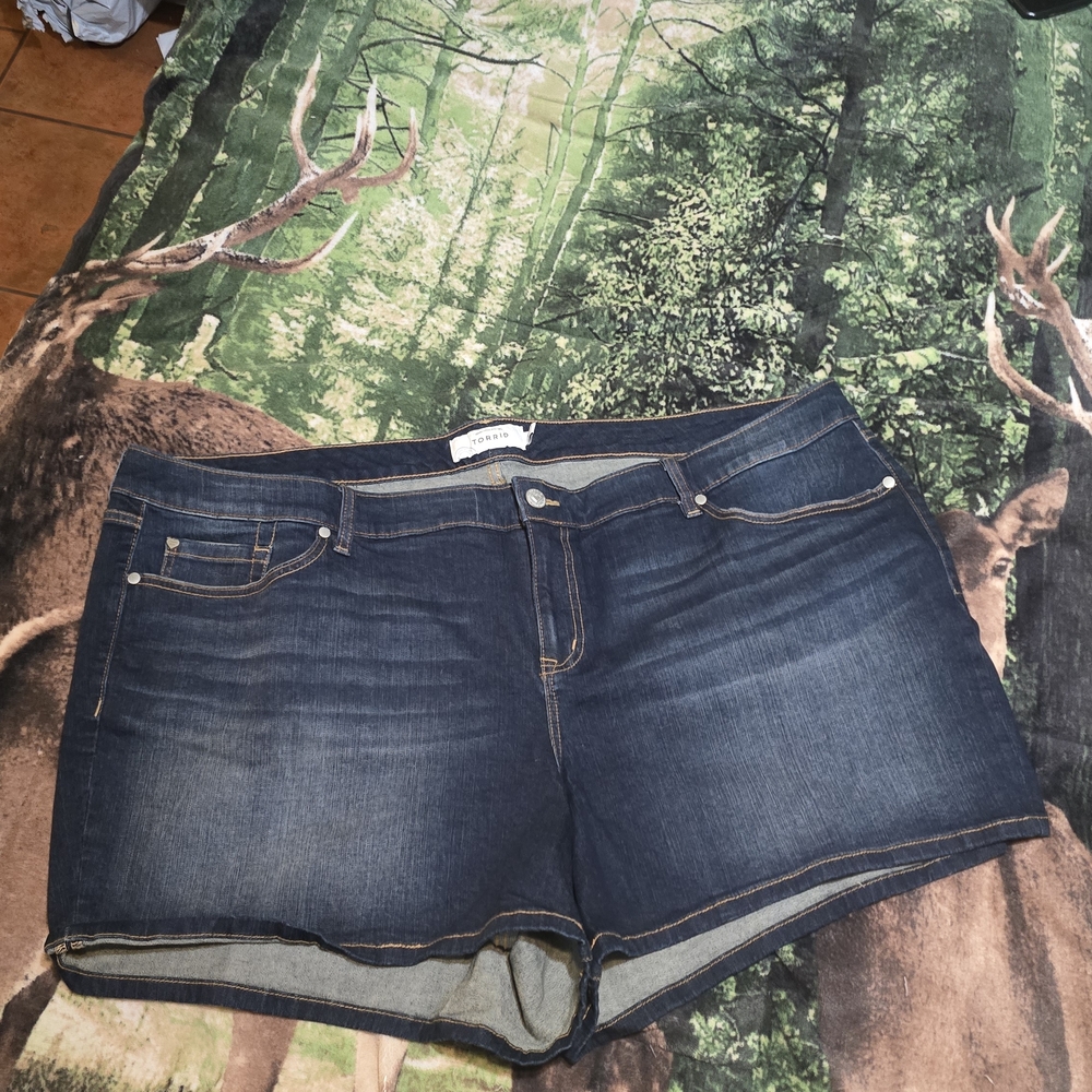 Torrid Dark Blue Denim Shorts